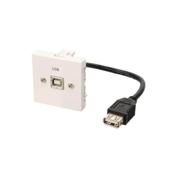 AV-rasia Erard 45X45MM USB-B F/USB-A F 20CM