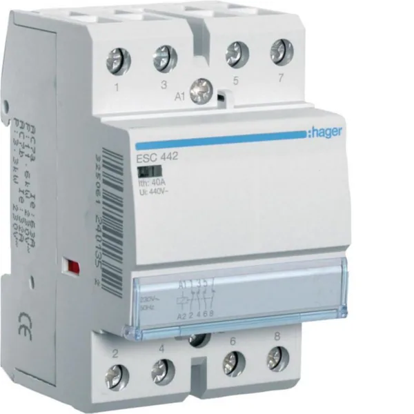 Kontaktori Hager ESC442 2S+2A 40A K.230VAC