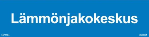 Merkintätarra Malkit Kiinteistö LÄMMÖNJAKOKESKUS 200X50