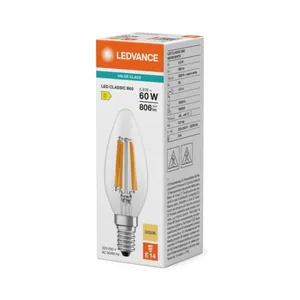 Kynttilälamppu Ledvance Value Classic B - KYNTTILÄLAMPPU VALUE CLASSIC CLB 5,9W/830 806LM E14 CL