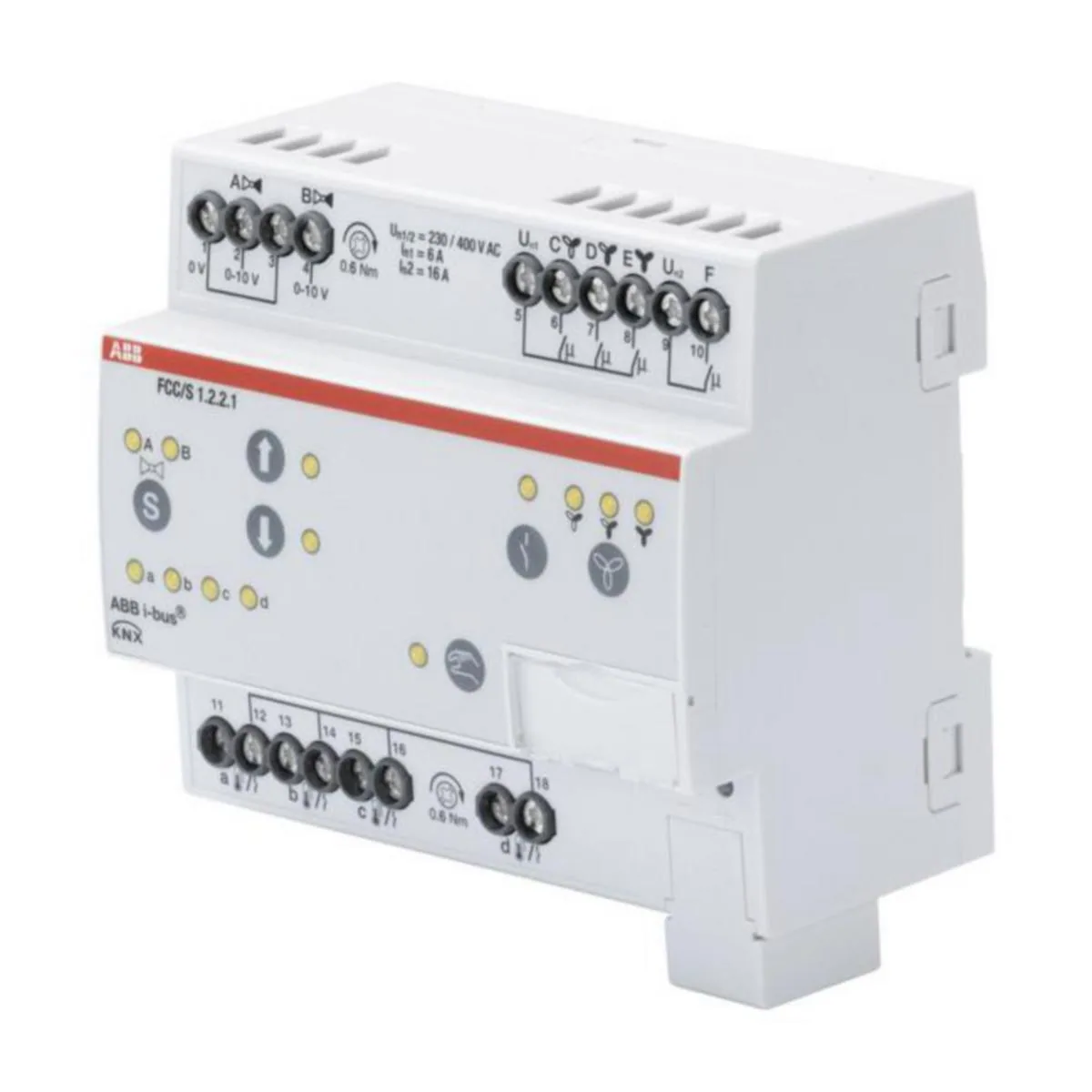 Puhallinkonvektorisäädin KNX ABB FCC/S1.2.2.1 - LÄHTÖYKSIKKÖ LÄMMITIN KNX ABB 3POR. 2X0-10V KO