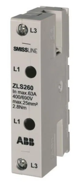 Syöttöliitin ABB Smissline 2-NAPAINEN L1 L3 63A