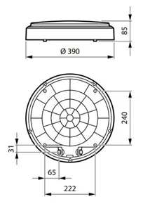 Yleisvalaisin Philips CoreLine wall-mount - YLEISVAL CORELINE WALL-MOUNT 1200-3400LM CCT IP65 ON/OFF