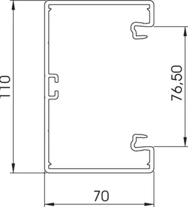 Johtokanava OBO Bettermann LFS - JOHTOKANAVA OBO GK-70110R PVC 110x70x2000