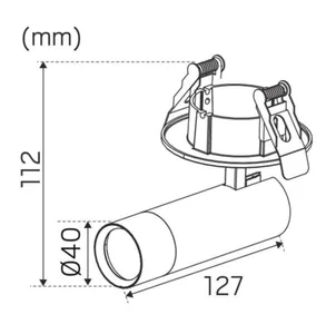 Kohdevalaisin Hide-a-lite Optic Spot - KOHDEVALAISIN OPTIC SPOT IP20 390LM 5,4W 27/3K BL DIM