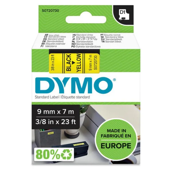 Merkintäteippi Dymo D1 9MM X 7M MU/KE