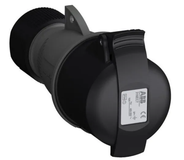 Voimajatkopistorasia Amphenol Easy & Safe 7H, 16A, IP44, 3P+E