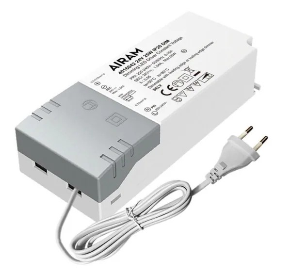 LED-liitäntälaite Airam Pro TASAJÄNNITEL.24V 25W IP20 DIM
