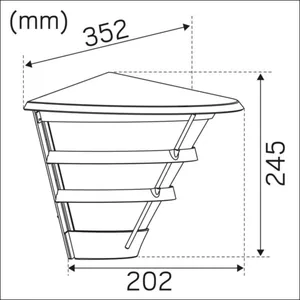Seinävalaisin ulko Hide-a-lite Pave Wall - SEINÄVALAISIN ULKO PAVE WALL IP65 1680LM GR OP TOP DECO II
