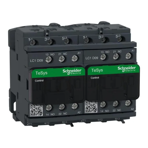 Suunnanvaihtokontaktori Schneider Electric TeSys LC2D09B7 9A 3S 2S+2A 24V AC