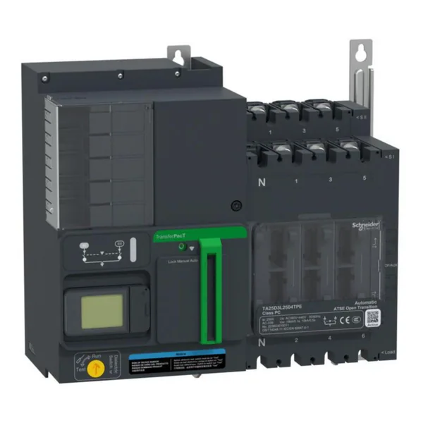 Vaihtokytkin Schneider Electric TA25 TRANSFERPACT ACTIVE 200A 3P LCD-HMI
