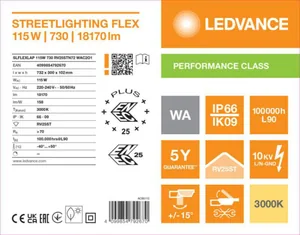 Katuvalaisin Ledvance Streetlight Flex - KATUVALAISIN STREETLIGHT FLEX SL FLEX 115W 730 RV25ST 18KLM