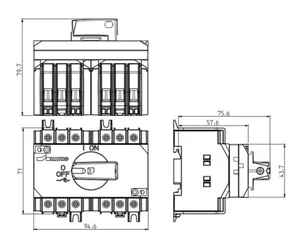 Kuormankytkin vääntö Katko LoadSafe KU 16-40A - KUORMANKYTKIN VÄÄNTÖ KU16-40A 6X16A 400V 7,5KW