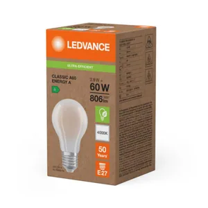 Vakiolamppu Ledvance Super-Efficient - VAKIOLAMPPU SUPER-EFFICIENT CLA 3,8W/840 806LM E27 FR ELA