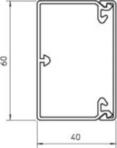 Asennuskanava+kansi OBO LFS WDK pohjarei’ityksellä - ASENNUSKANAVA LFS WDK40060BR, PVC, RUS