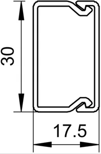 Asennuskanava+kansi OBO LFS WDK sitkeä kiinnitysteippi - ASENNUSKANAVA + KANSI OBO WDK 15030S 15x30 VALK TARRA
