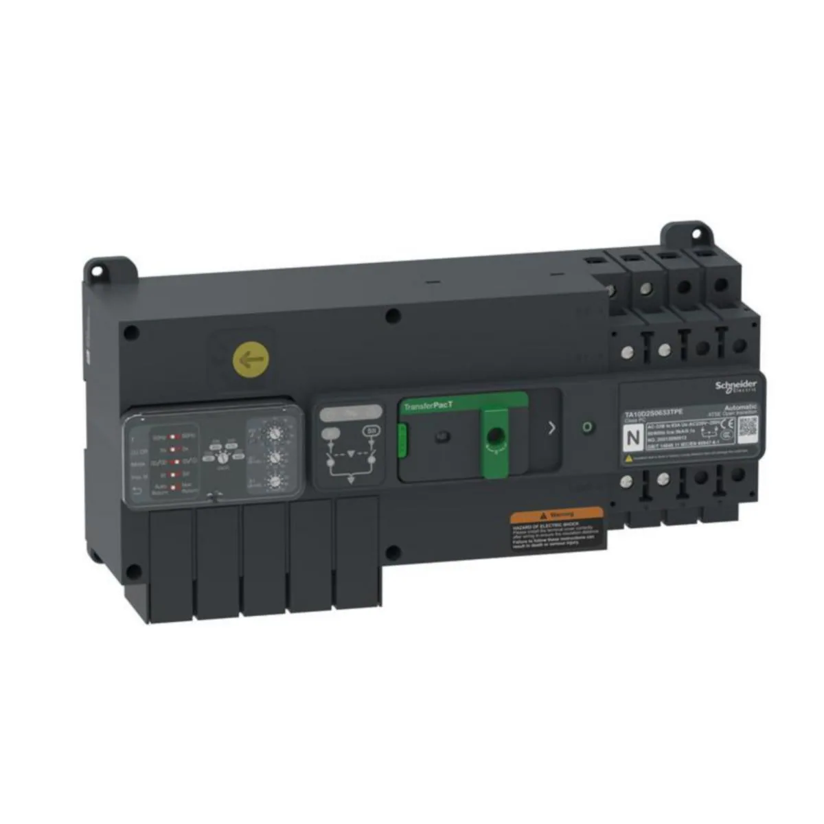Automaattiset syötönvaihtokytkimet 2P Schneider Electric, TA10 100A 2P VALINTAKYTKIN-HMI