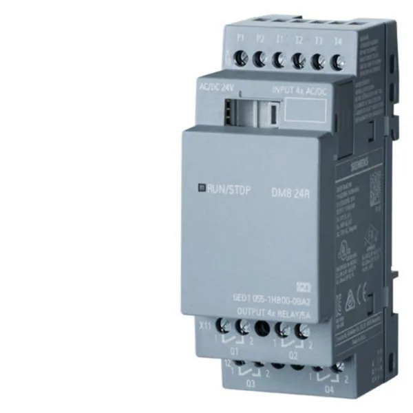 Laajennusmoduuli Siemens LOGO! LOGO 6ED1055-1HB00-0BA2. DM8 24R