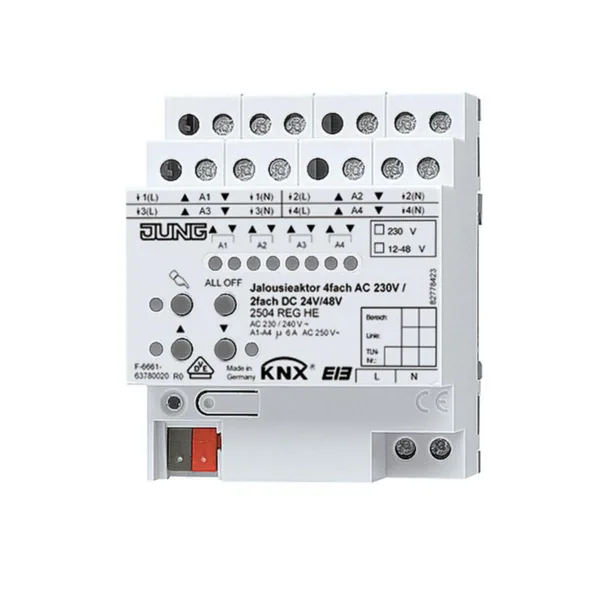 Lähtöyksikkö verho Ensto Jung KNX VERH.OHJ4X230V TAI2X12-48V