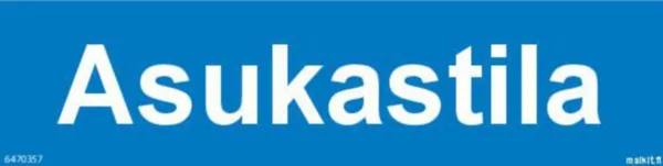 Merkintätarra Malkit Kiinteistö ASUKASTILA 200X50