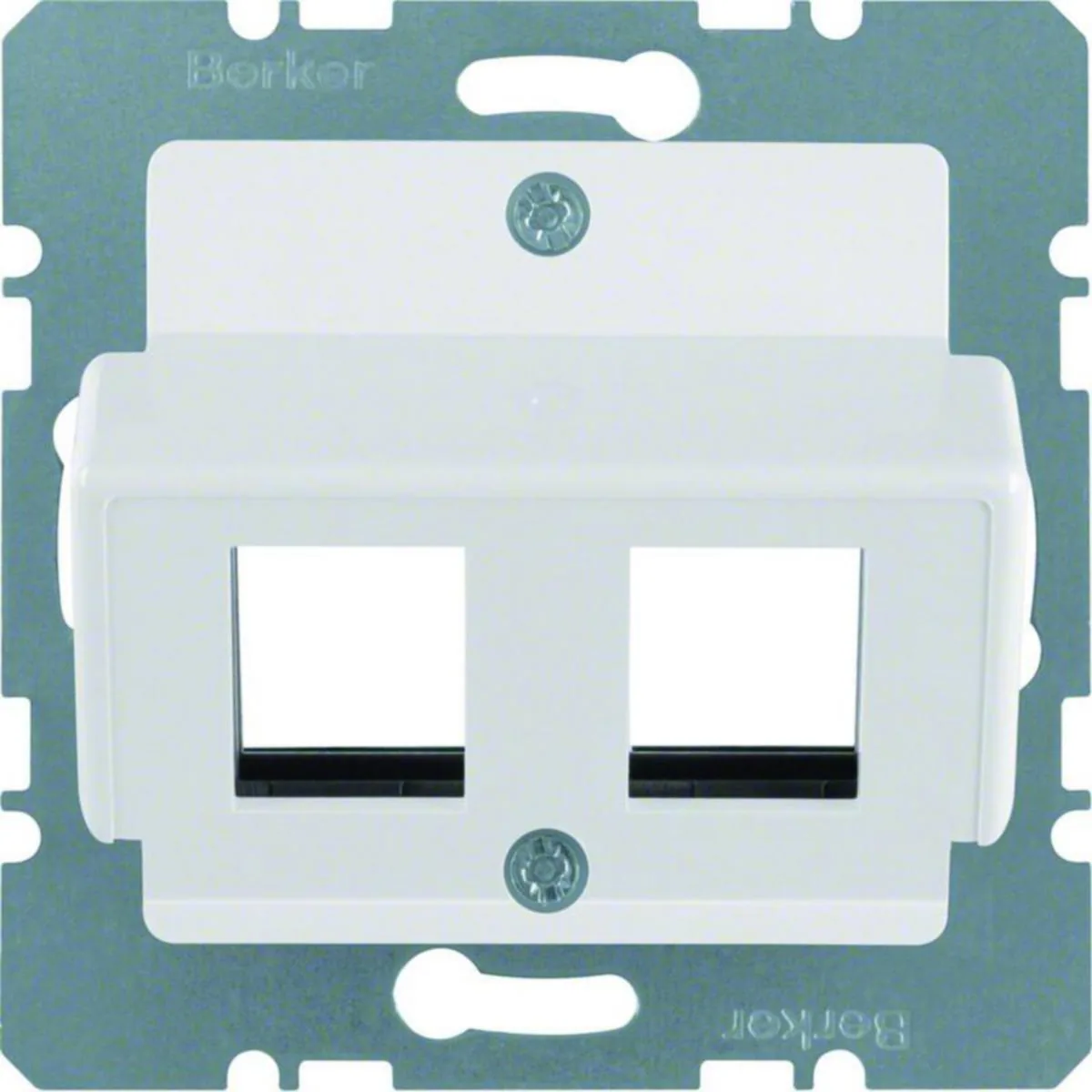 Telerasia Hager S.1 2XRJ45 KEYSTONE VAL – valkoinen