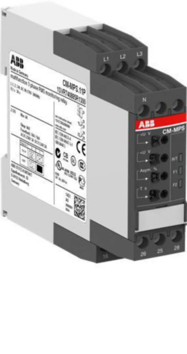 Valvontarele vaihejärjestys ABB CM-MPS.23S, RUUVI,2C/O,180-280