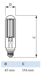Ympärisäteilevä lamppu Philips MAS LED SON-T - YMPÄRISÄTEILEVÄ LAMPPU MAS LED E27 740 6000LM 70=29W 230V UE