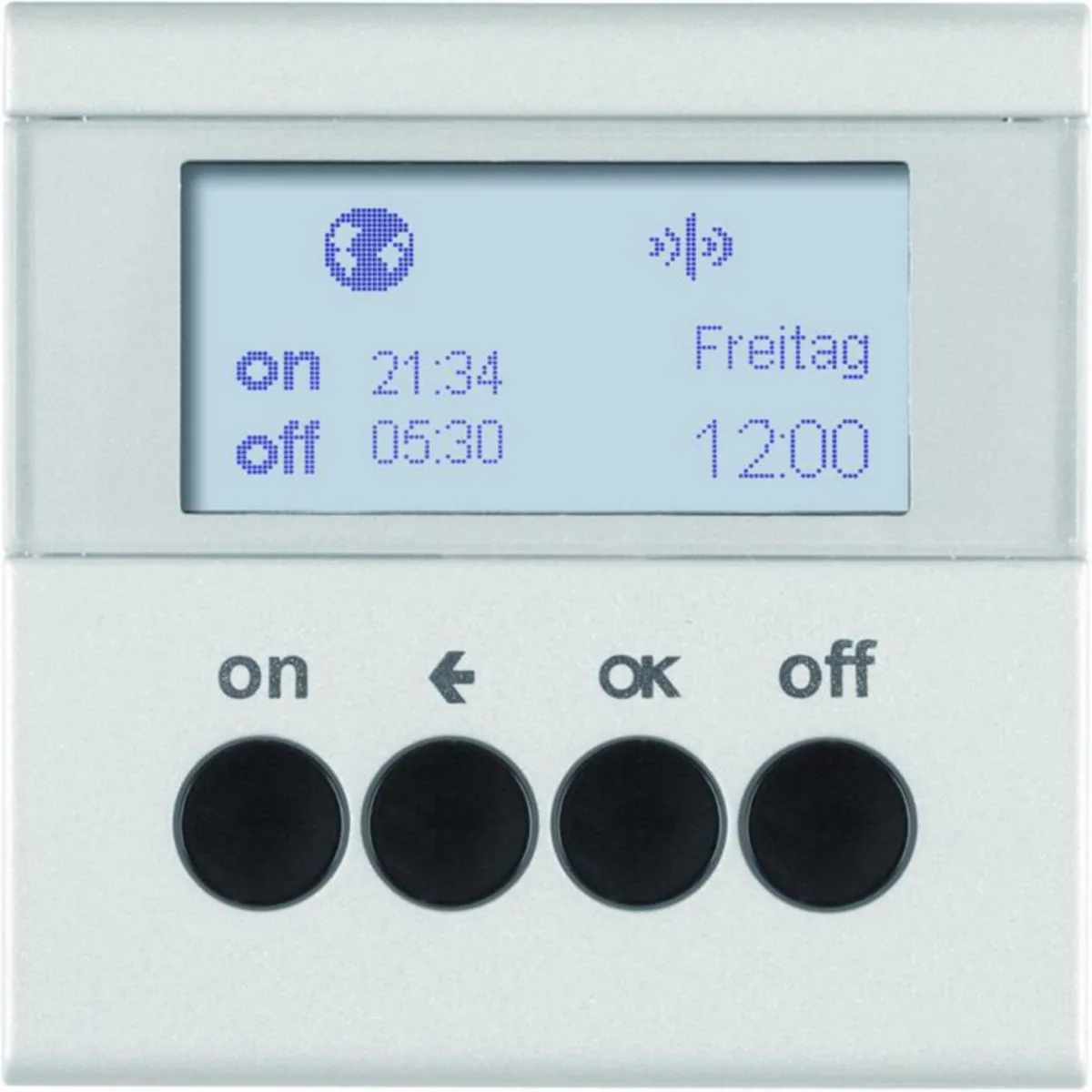 Kellokytkin KNX Hager S.1 VKO 1K RF QUICKLINK ALU