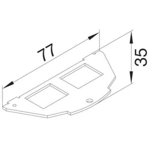 Liitinlevy Hager Electraplan.VE-EE - LIITINLEVY ELECTRAPLAN.VE-EE 2-OS. KEYSTONE/AMP 20.1X14.8