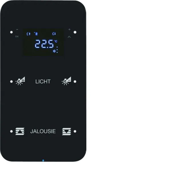 Painike KNX Hager R.1 2OS TERM+LED-N. OP. LASI MUS