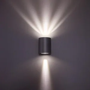 Seinä/kattovalaisin ulko FTLight Diva - SEINÄ/KATTOVALAISIN ULKO DIVA 2X5W LED HARMAA 3K