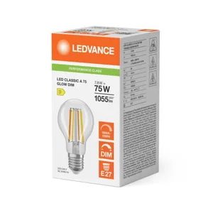 Vakiolamppu Ledvance Performance Classic Glow DIM - VAKIOLAMPPU LEDVANCE CLA 8W/930 1055LM E27 GDIM CL