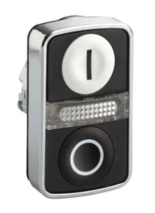 Kaksoispainike Schneider Electric Harmony - KAKSOISPAINIKE HARMONY ZB4BW7A1721 M.VALO