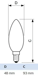 Kynttilälamppu Philips CorePro - KYNTTILÄLAMPPU COREPRO ND7-60W E14 865 FR 806LM