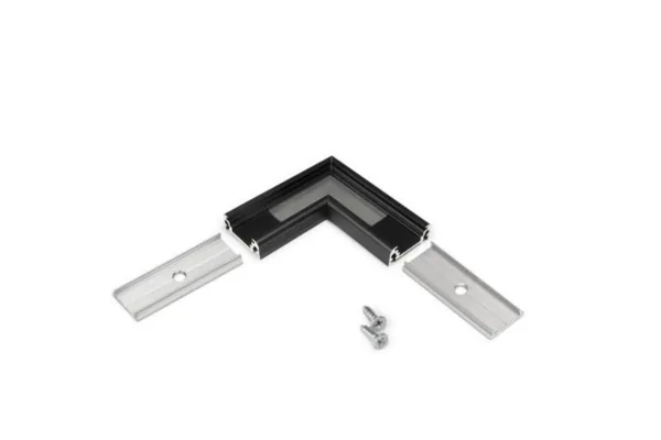 Valoprofiili Elife Pinta10 Kulmaliitos VALOPROFIILI/-NAUHA AL 20X8 MUS