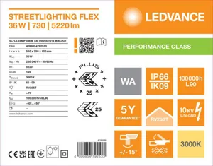Katuvalaisin Ledvance Streetlight Flex - KATUVALAISIN STREETLIGHT FLEX SL FLEX 36W 730 RV25ST 5220LM