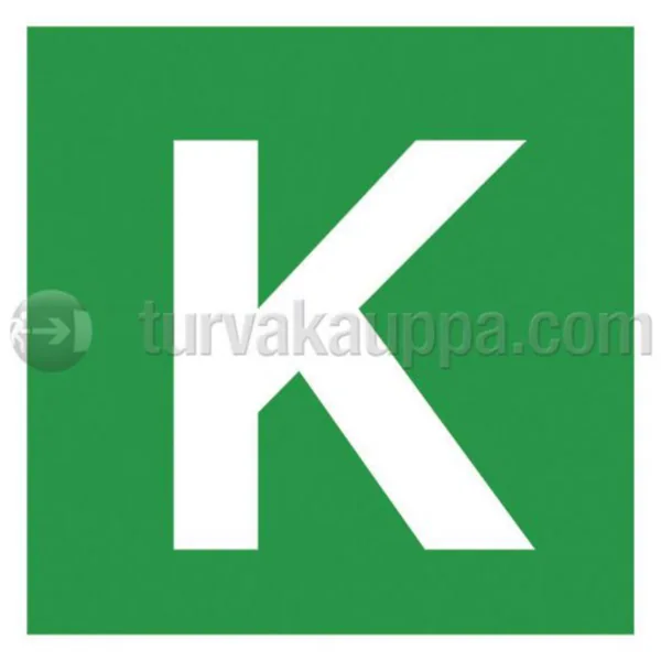 Kerrosnumerot muovia jälkivalaisevat ST MERKINTÄKILPI KERROSNUMERO K 200x200 JV
