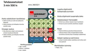 Kauko-ohjain Luxomat BL - KAUKO-OHJAIN IR-BL KAUKOSÄÄDIN