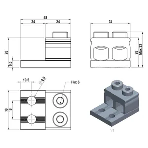 Kojeliitin Katko KKL2 - KOJELIITIN KKL 2XAL/CU 6-95MM²