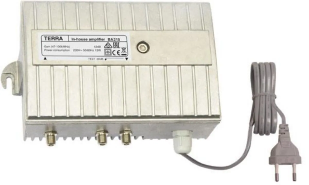 Laajakaistavahvistin Laatuantenni Terra - LAAJAKAISTAVAHVISTIN 47-1006 MHZ, 43 DB, 116 DBΜV