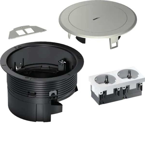 Lattiarasia Hager Electraplan.VE-EE LARA R02 2SO+2xKeyst CT silver
