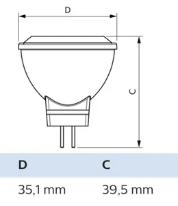 Kohdelamppu Philips MASTER LED - KOHDELAMPPU MASTER LED 3.5-20W 827 MR11 24D 200LM