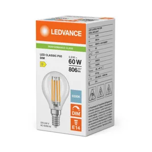 Pienkupulamppu Ledvance Performance Classic P - PIENKUPULAMPPU LEDVANCE CLP 5,9W/865 806LM E14 DIM CL