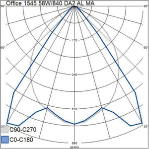 Pinta-/ripustusvalaisin Airam Office - PINTA-/RIPUSTUSVAL OFFICE 1545 58W/840 DA2 AL MA WH