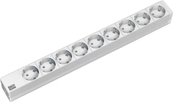 Jatkopistorasia Bachmann 19" PDU BASIC 1U, 9 X PR