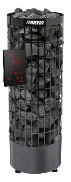 Lattiakiuas Harvia Xenio CILINDRO PC70XE 6.8kW BLACK STEEL