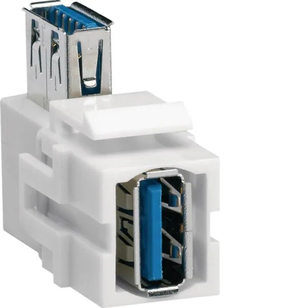 Liitin Hager Volta VZ30UA USB 3.0 A 90° KEYSTONE