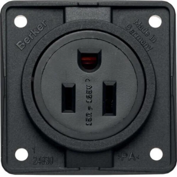 Pistorasia Hager Integro Flow 15A/125V NEMA5-15R US/CAN blac