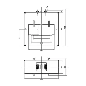 Virtamuuntaja kiinteä S.T.E Strumenti TC125 0,5 - VIRTAMUUNTAJA KIINTEÄ STE TC125 LK 0,5 2500/5A 80VA