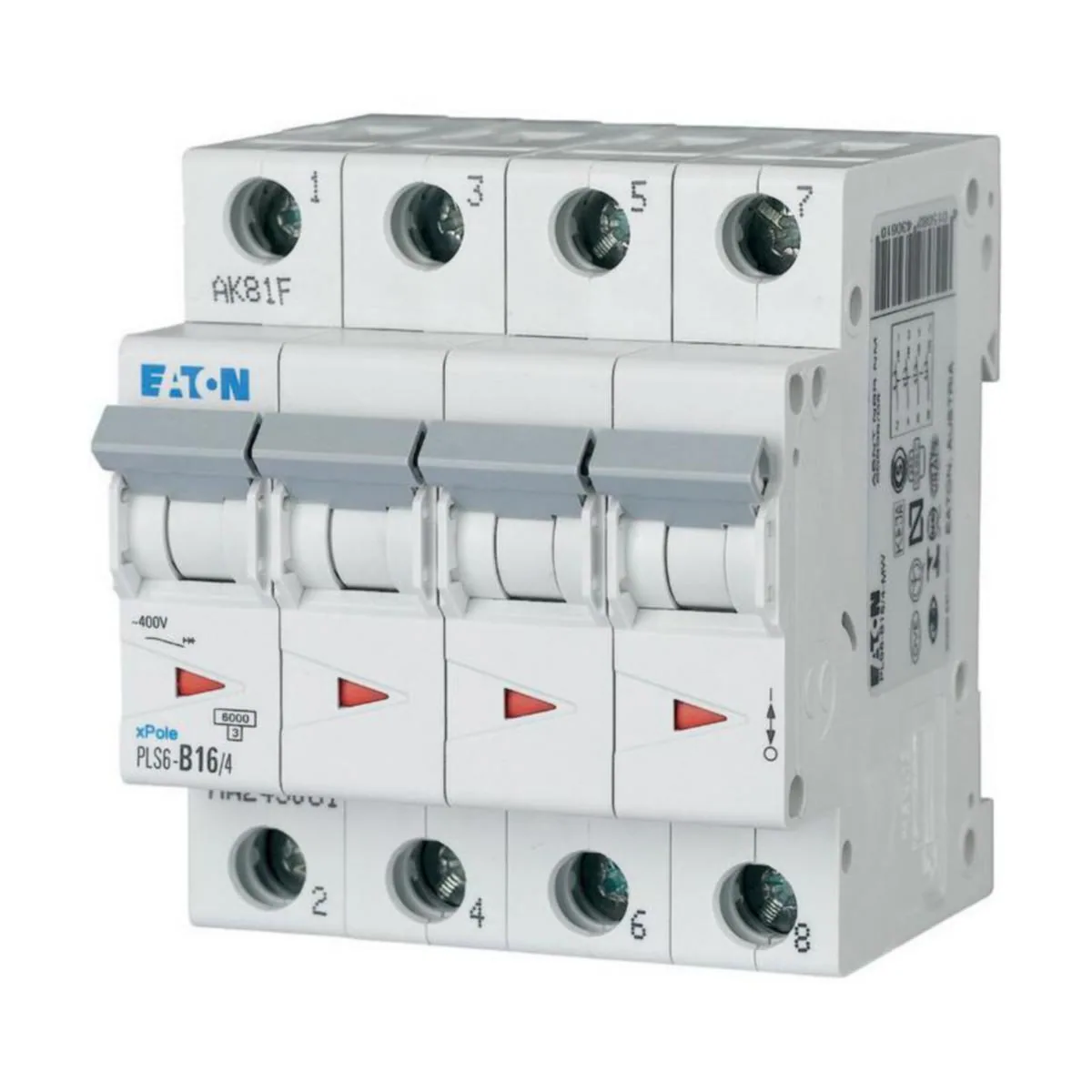 Johdonsuojakatkaisija Eaton Xpole PLS6-C16/4-MW